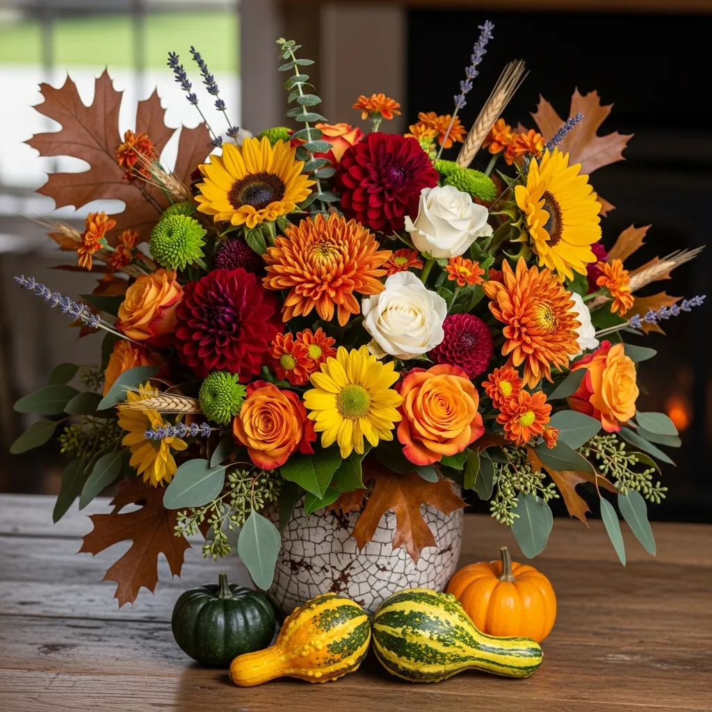 Seasonal floral arrangement