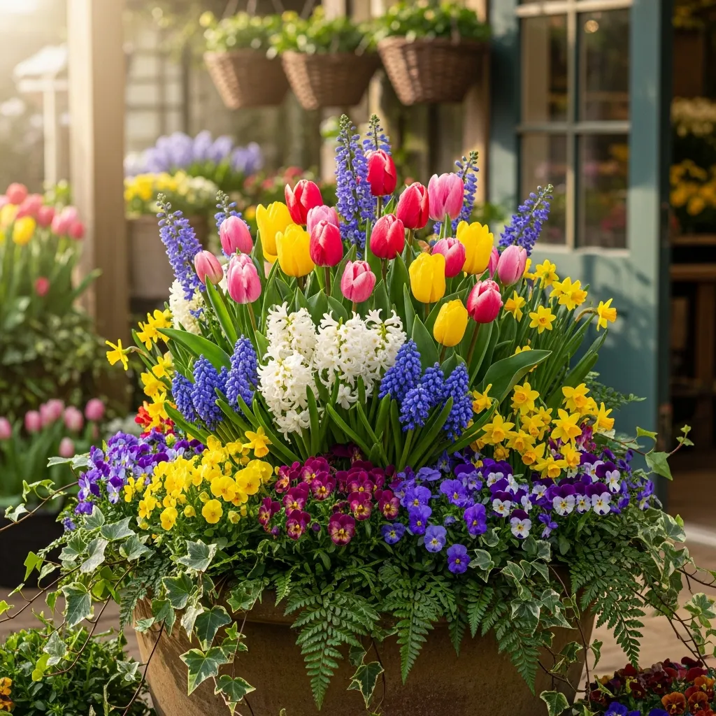 Seasonal spring floral display